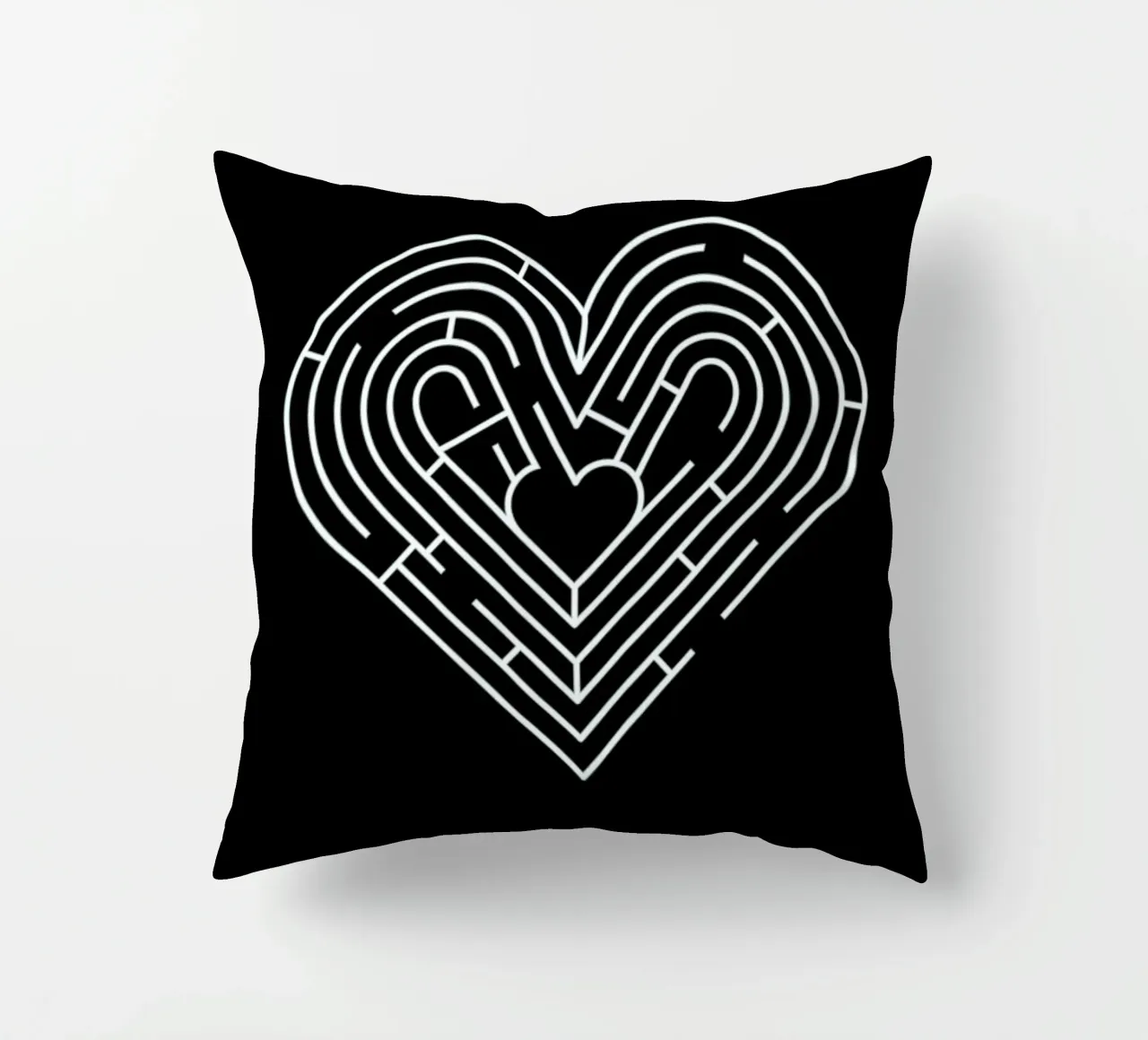 Labyrinth decorative cushion by Doozal