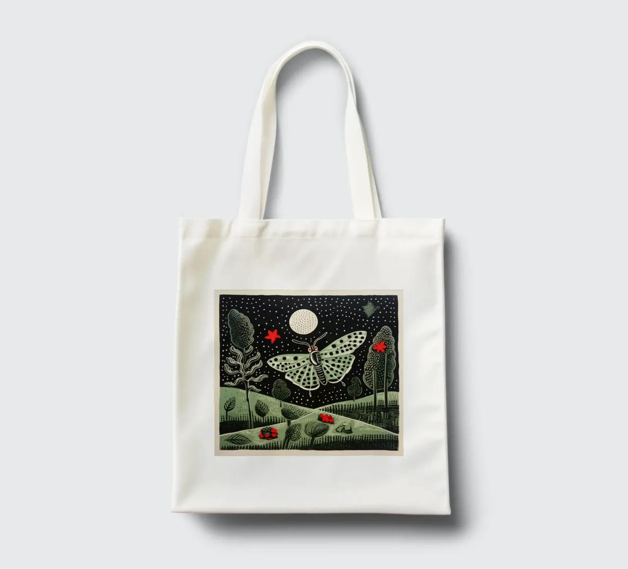 Baco da seta verde 1 borsa in juta da Minimal Animal Art