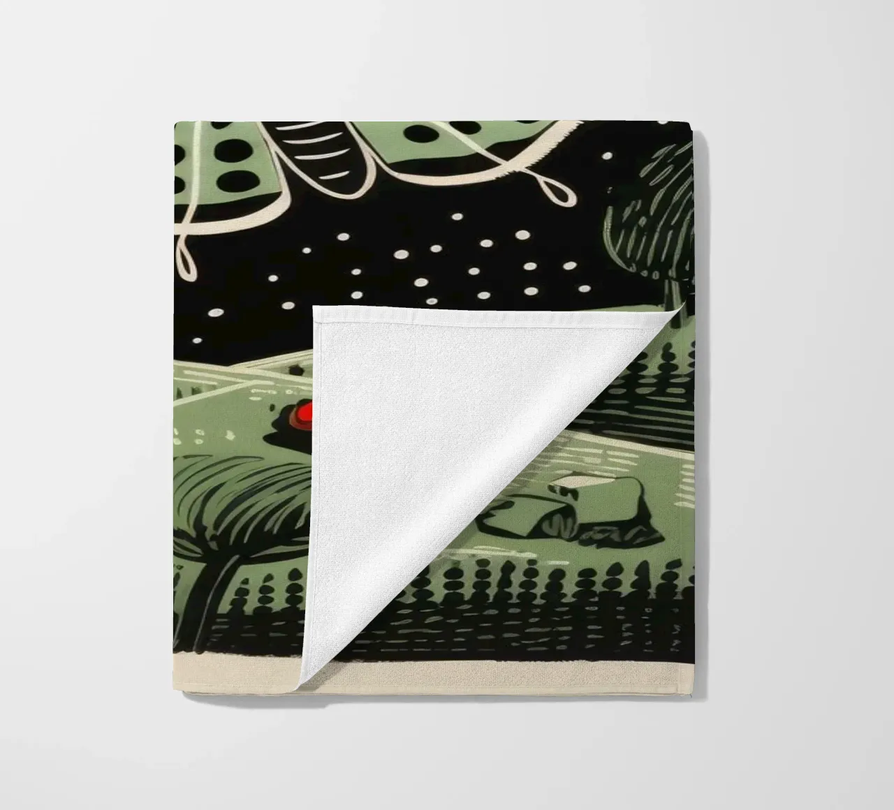 Baco da seta verde 1 telo mare da Minimal Animal Art