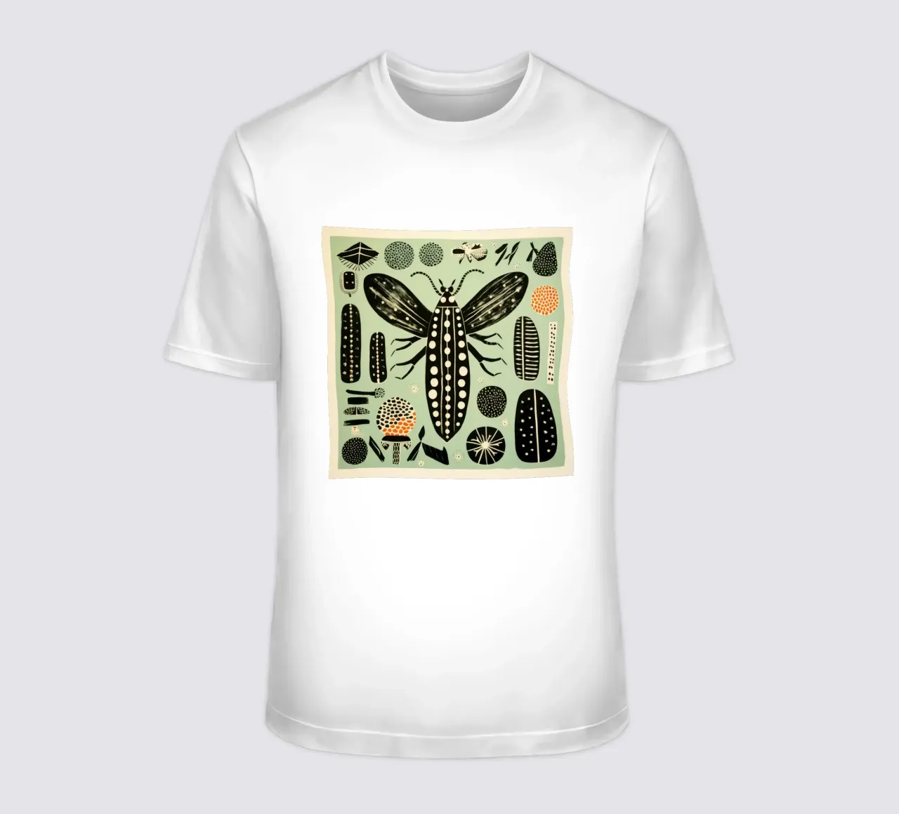 Groene zijderups 2 t-shirt van Minimal Animal Art