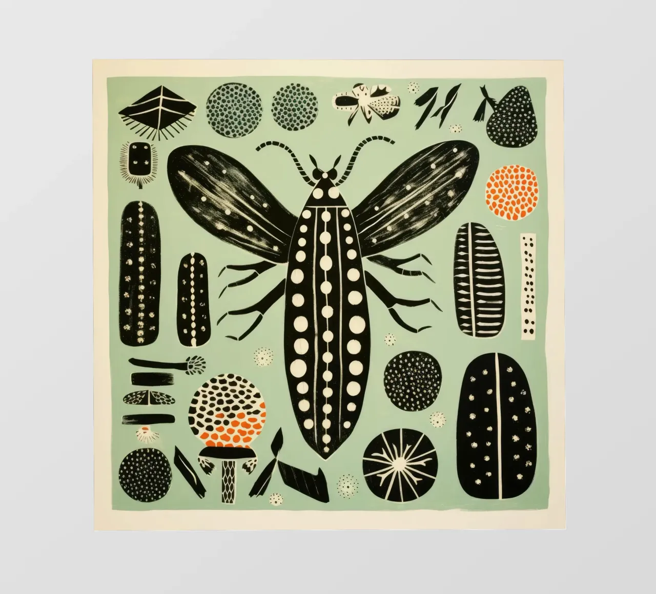 Baco da seta verde 2 telo in pvc da Minimal Animal Art