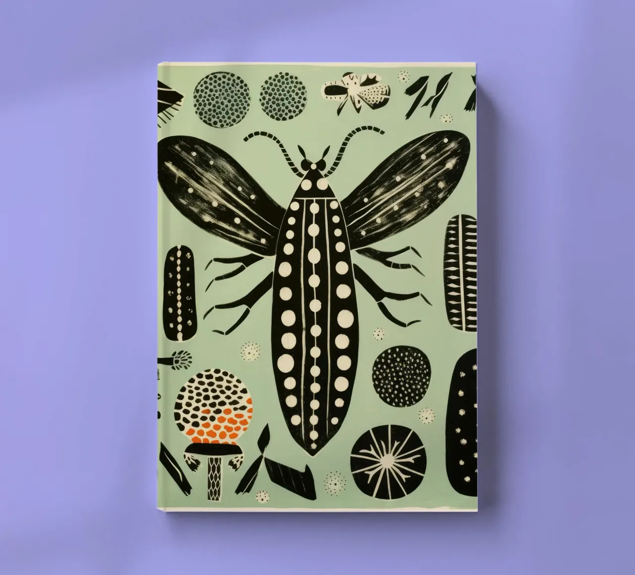 Ver à soie vert 2 carnet de notes de Minimal Animal Art