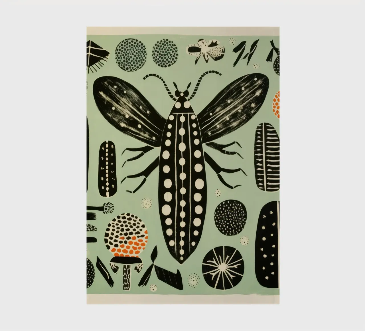Ver à soie vert 2 carnet de notes de Minimal Animal Art