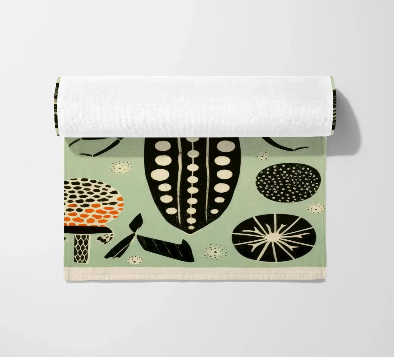 Baco da seta verde 2 telo mare da Minimal Animal Art