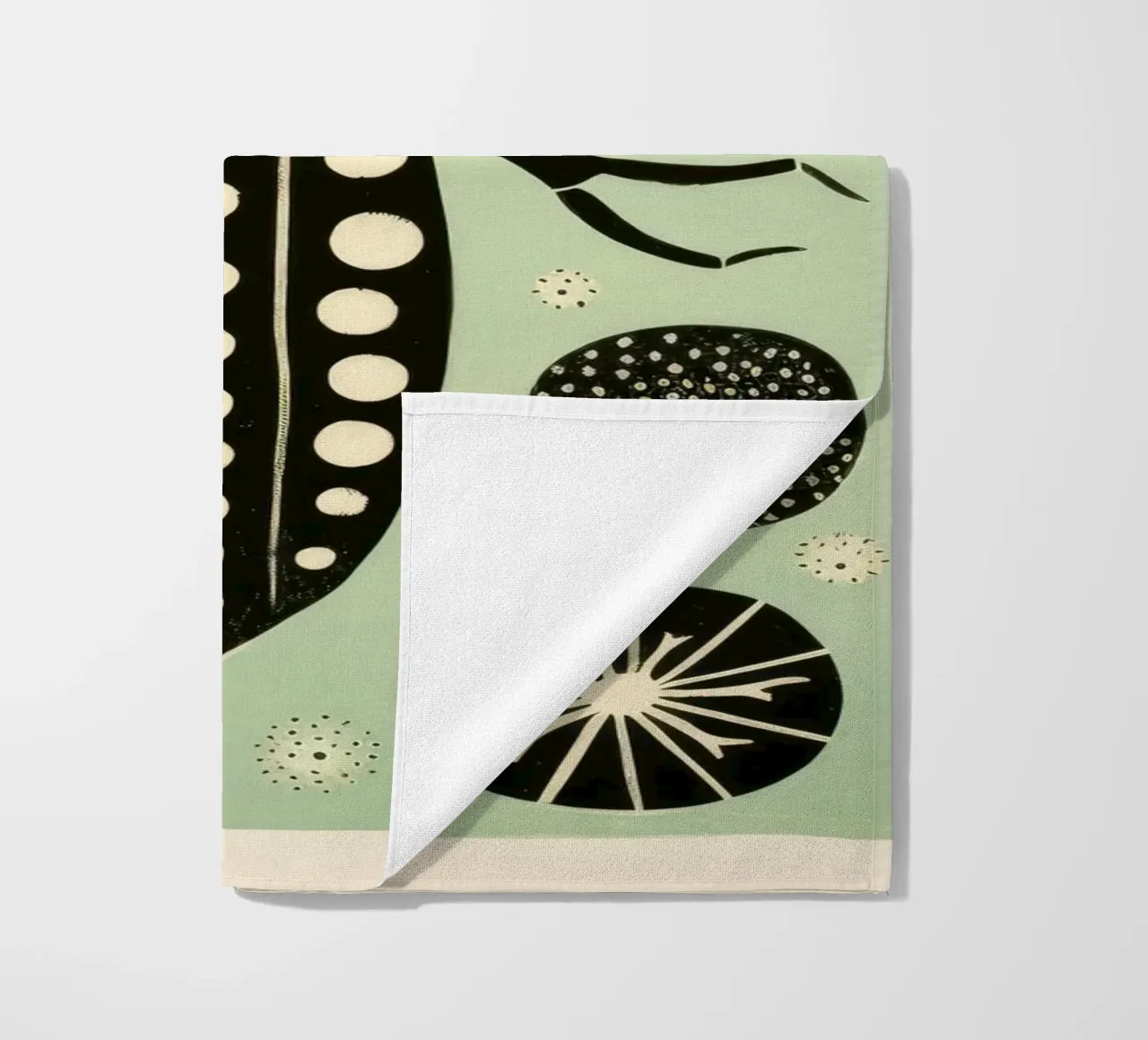 Baco da seta verde 2 telo mare da Minimal Animal Art