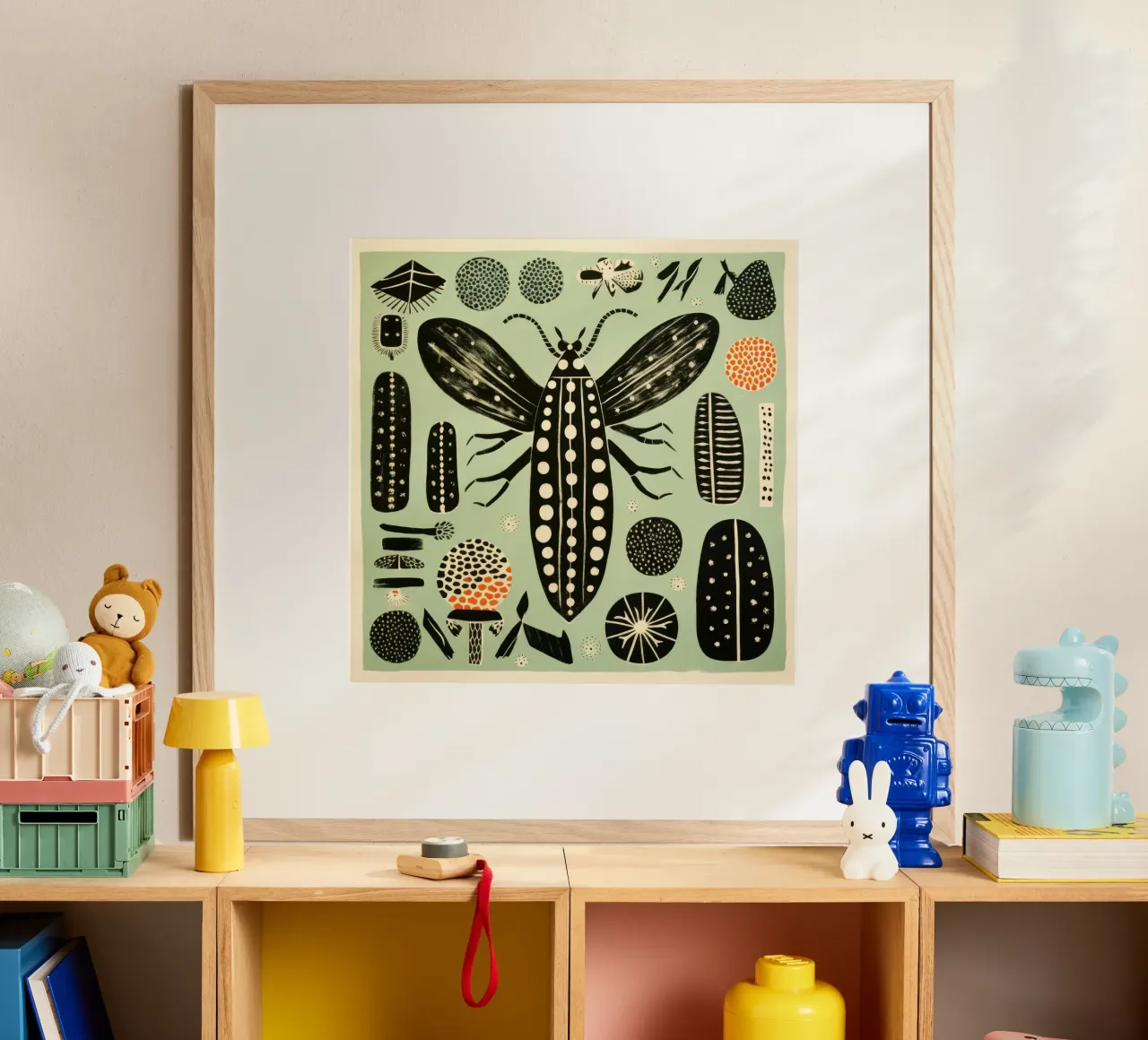 Groene zijderups 2 hahnemühle van Minimal Animal Art