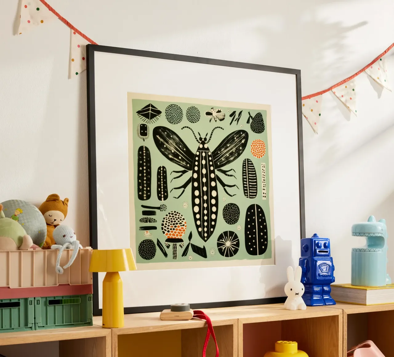 Groene zijderups 2 hahnemühle van Minimal Animal Art