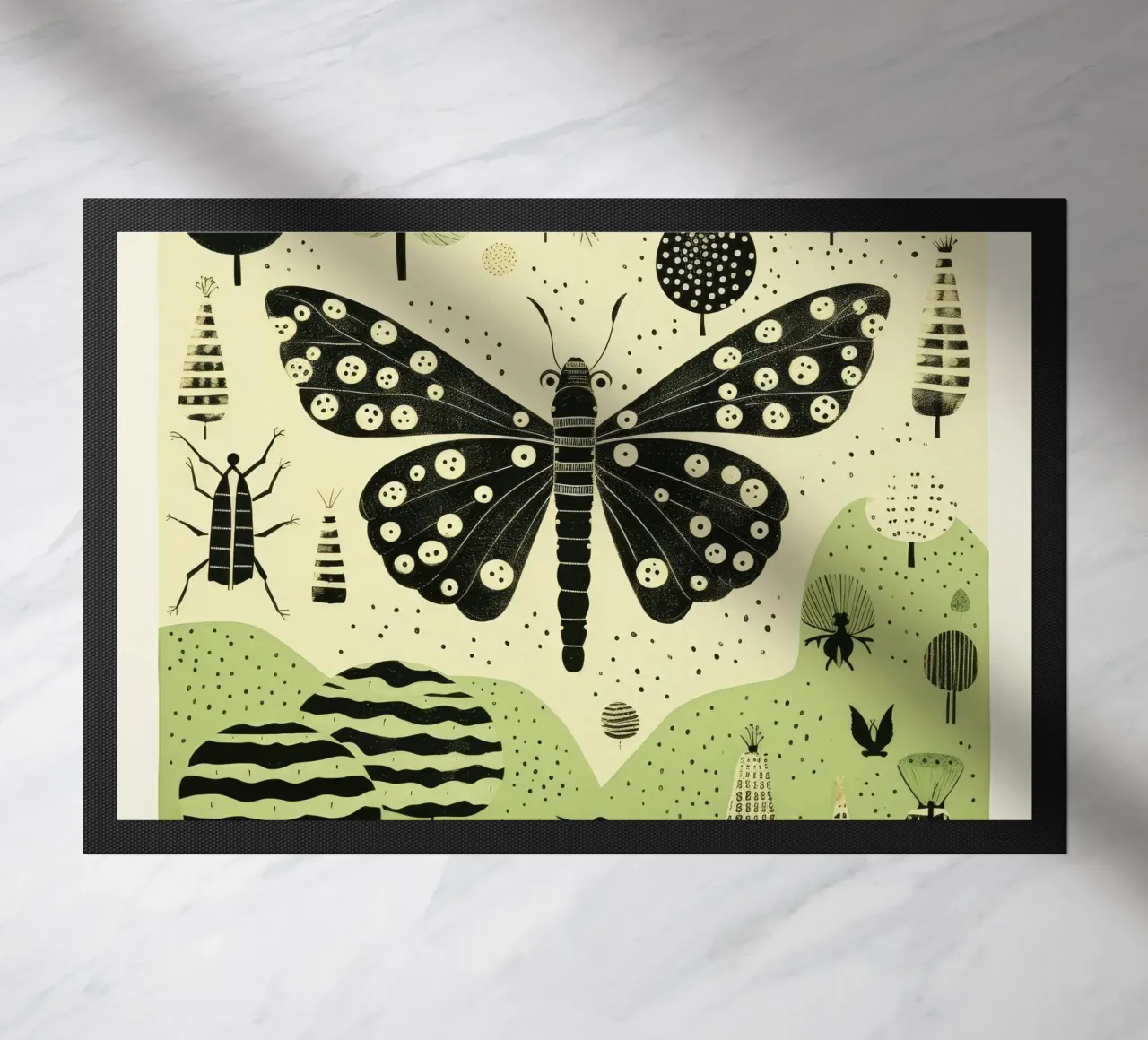 Baco da seta verde 3 zerbino da Minimal Animal Art