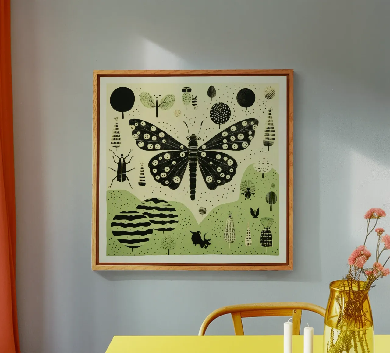 Green Silkworm plexiglass da Minimal Animal Art