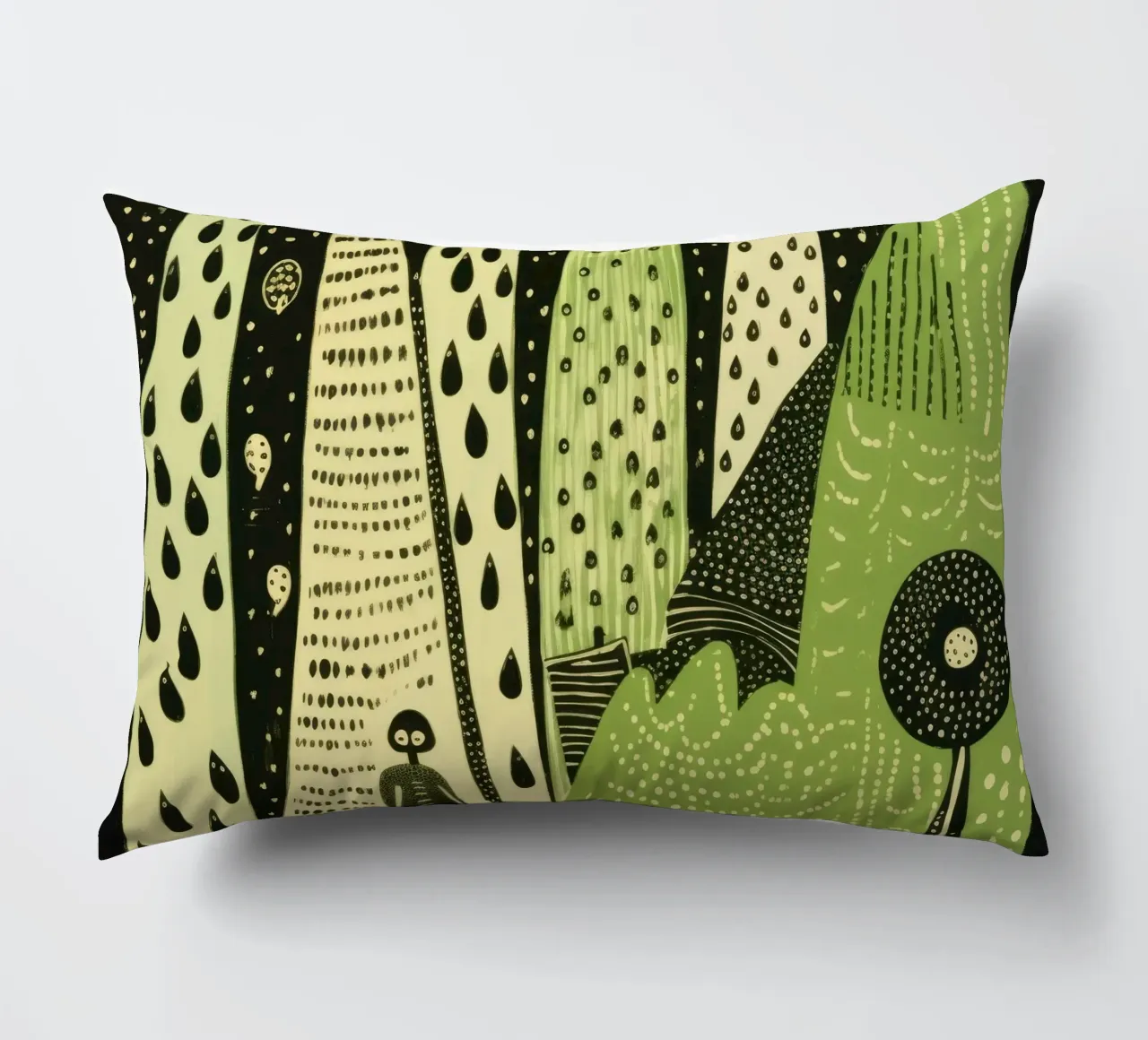 Baco da seta verde 4 cuscino da Minimal Animal Art