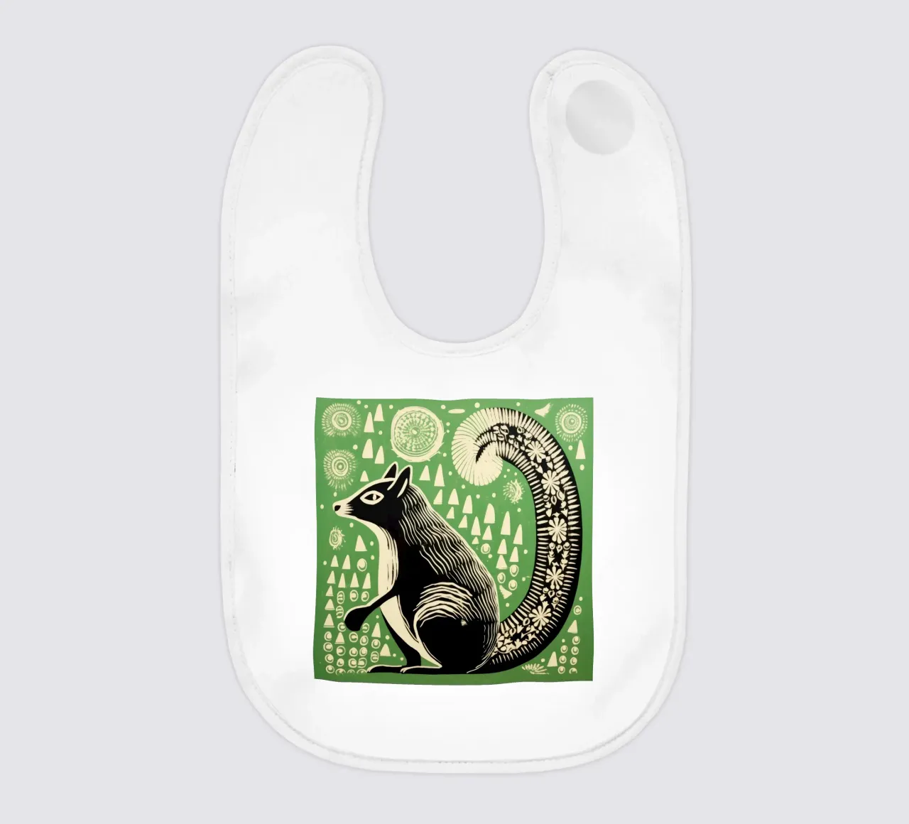Puzzola verde 1 bavaglino da Minimal Animal Art
