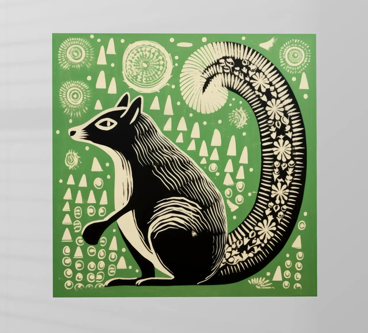 Puzzola verde 1 pellicola backlit da Minimal Animal Art