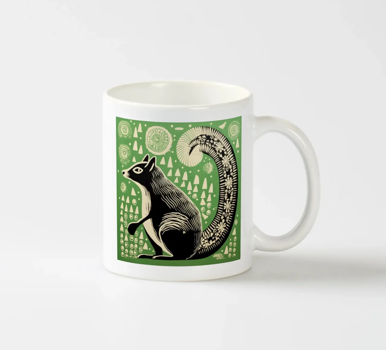 Puzzola verde 1 tazza in ceramica da Minimal Animal Art