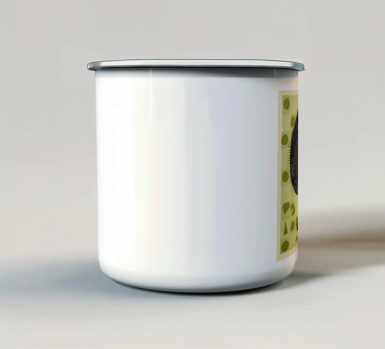 Puzzola verde 2 tazza in smalto da Minimal Animal Art