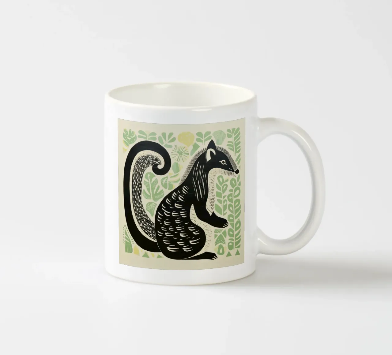 Puzzola verde 3 tazza in ceramica da Minimal Animal Art