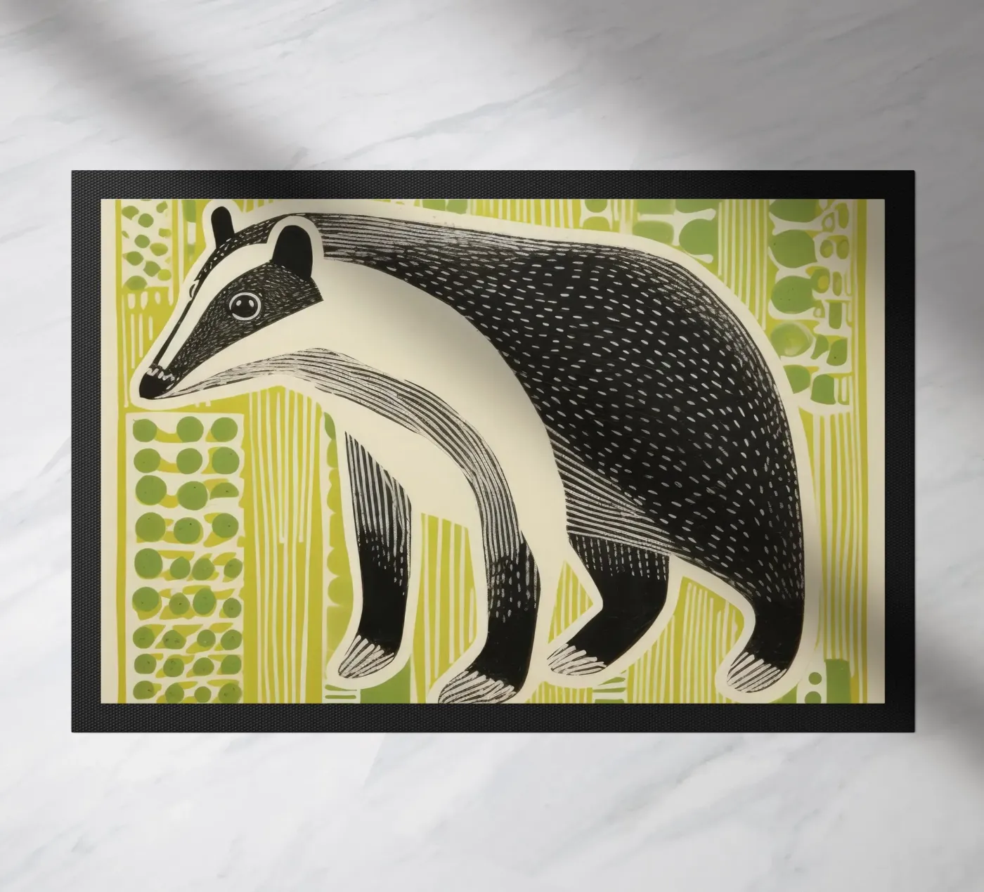 Puzzola verde zerbino da Minimal Animal Art