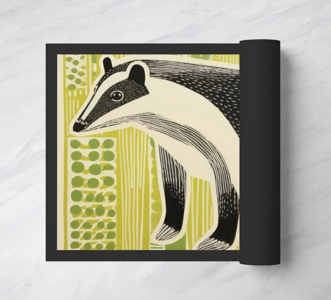 Puzzola verde zerbino da Minimal Animal Art