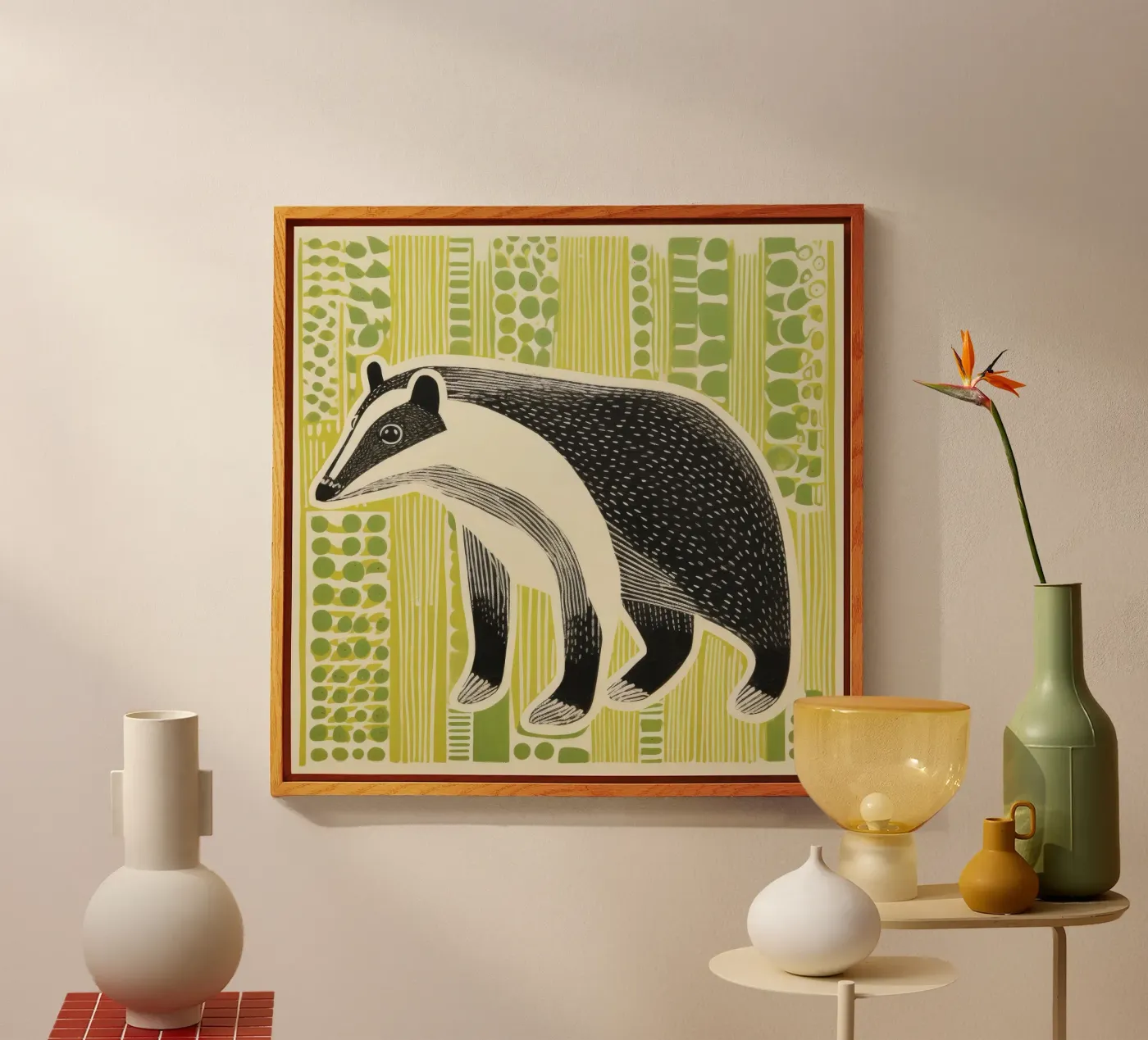 Green Skunk plexiglass da Minimal Animal Art