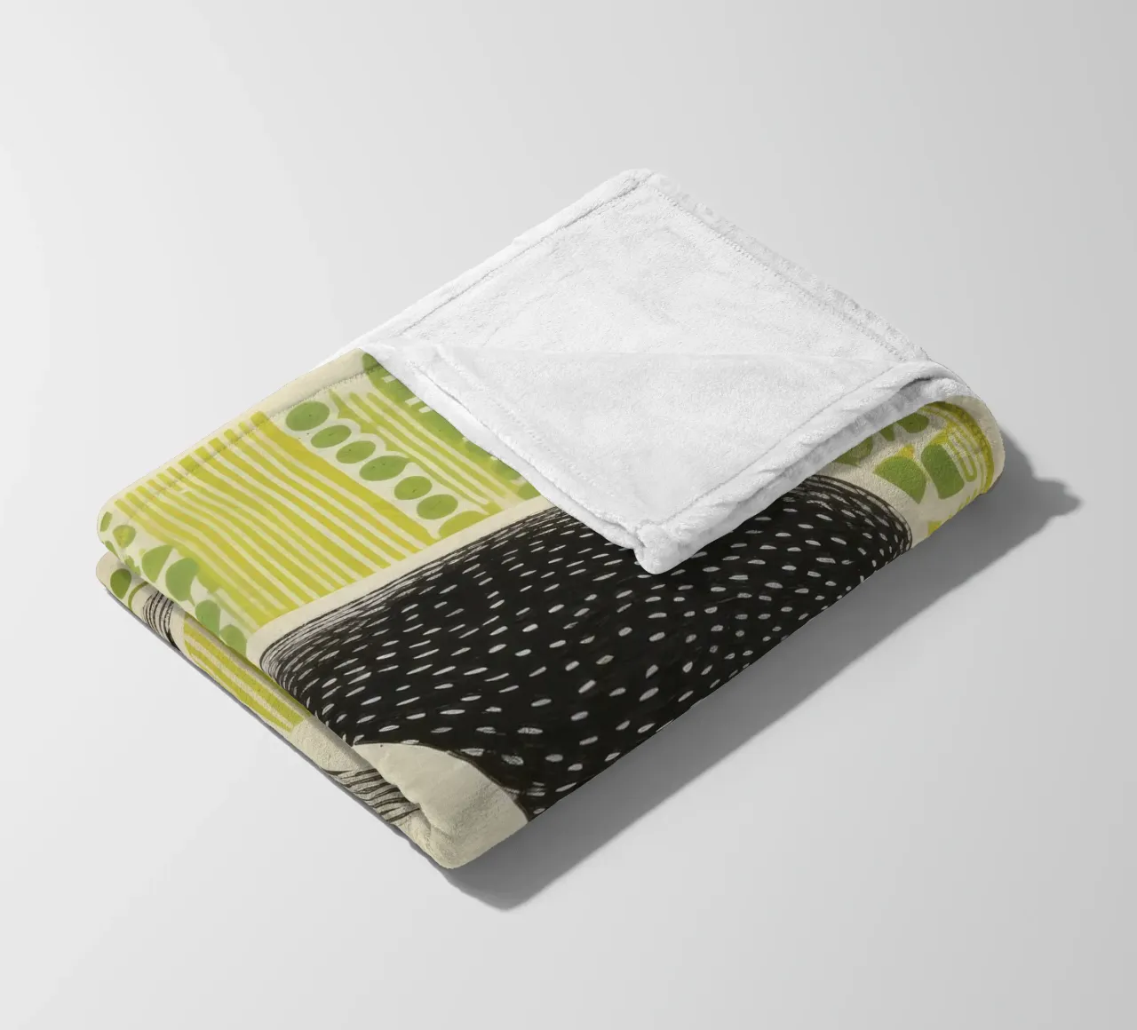 Puzzola verde 4 coperta in pile da Minimal Animal Art