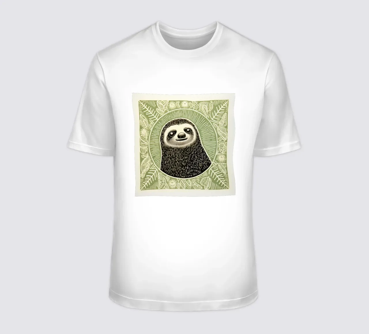 Bradipo verde 1 t-shirt da Minimal Animal Art