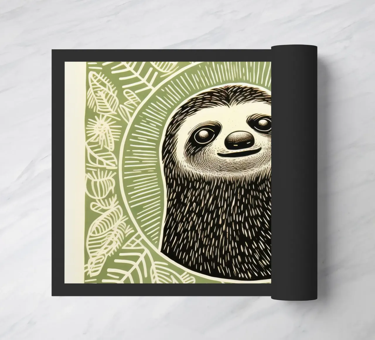 Bradipo verde 1 zerbino da Minimal Animal Art