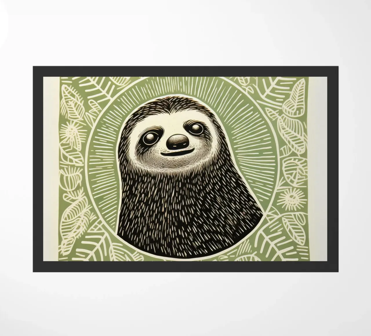 Bradipo verde 1 zerbino da Minimal Animal Art