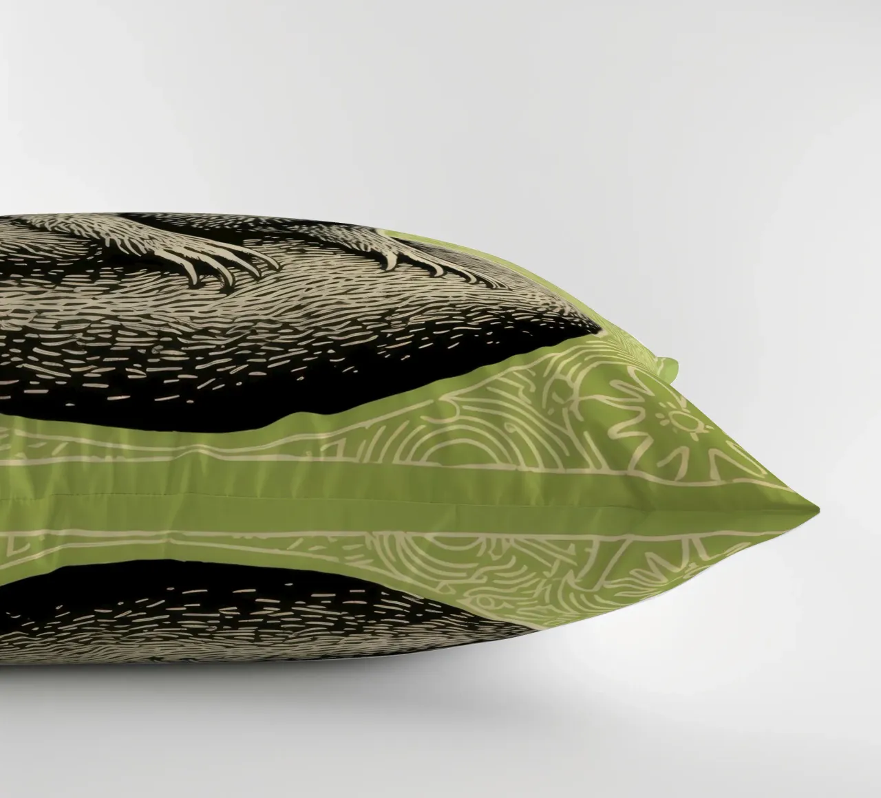 Bradipo verde 2 cuscino da Minimal Animal Art