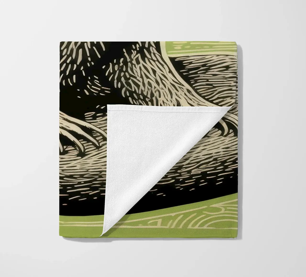 Bradipo verde 2 telo mare da Minimal Animal Art