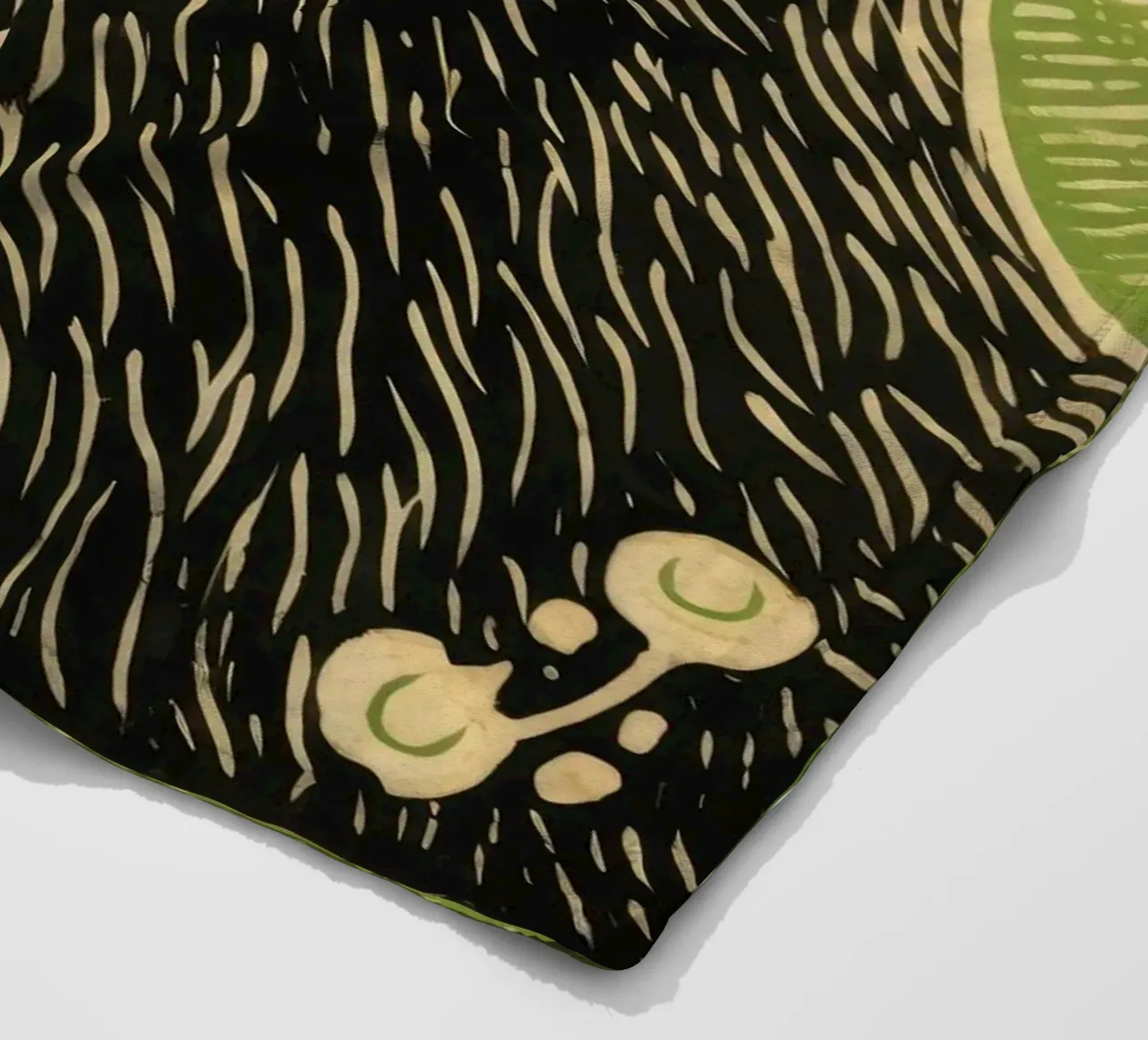 Bradipo verde 3 coperta in pile da Minimal Animal Art