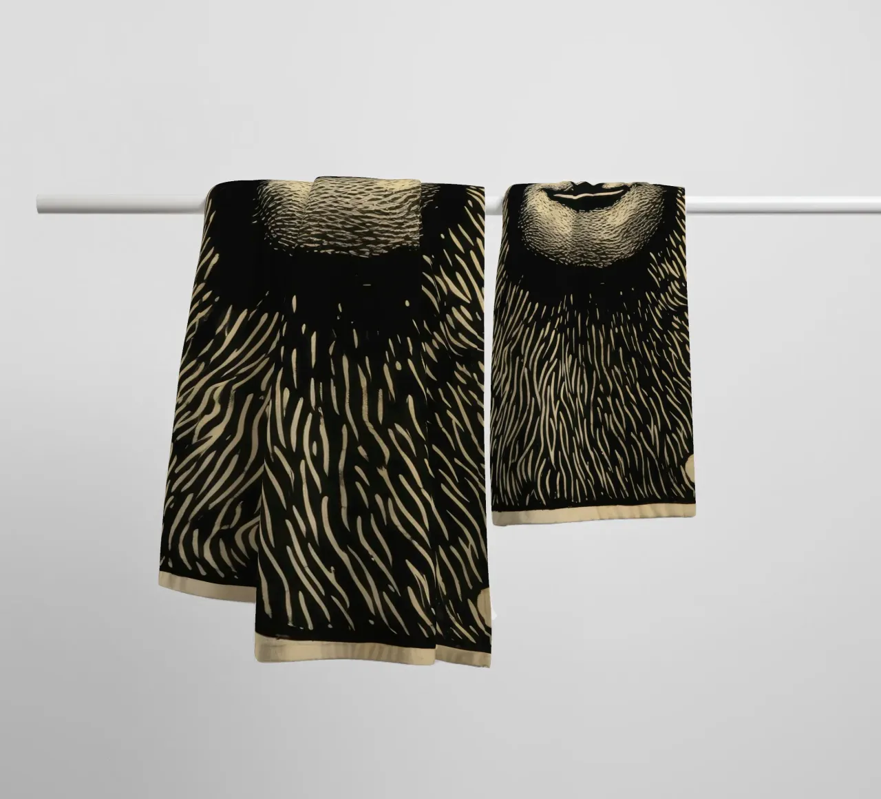 Bradipo verde 3 asciugamano da bagno da Minimal Animal Art