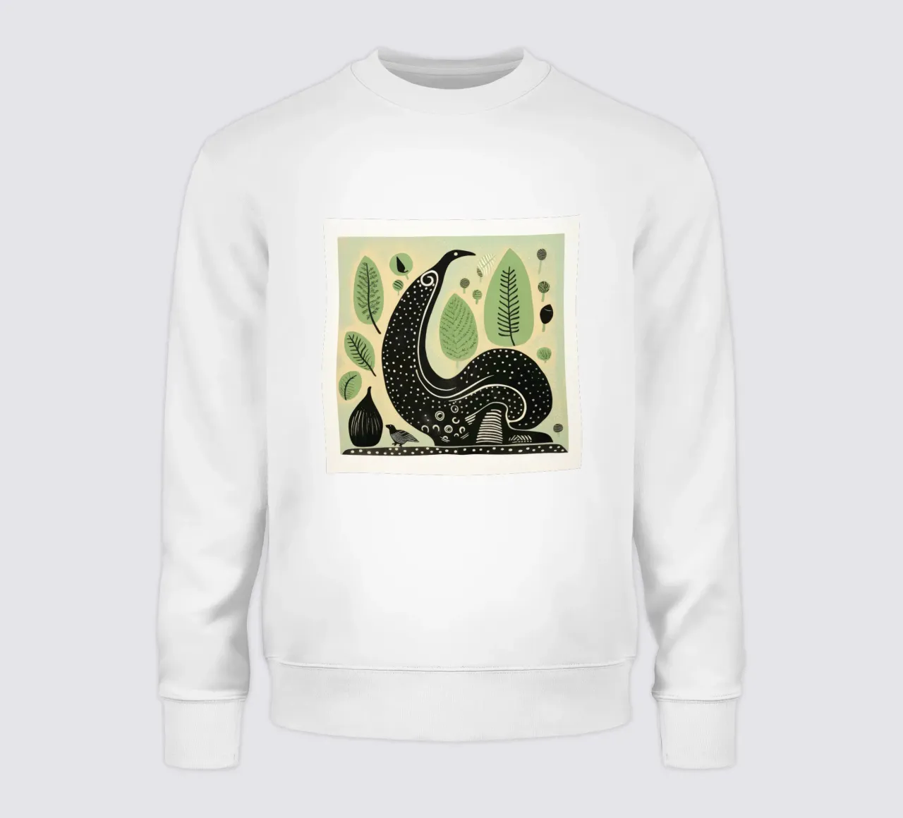 Green Slug 1 sweatshirt van Minimal Animal Art
