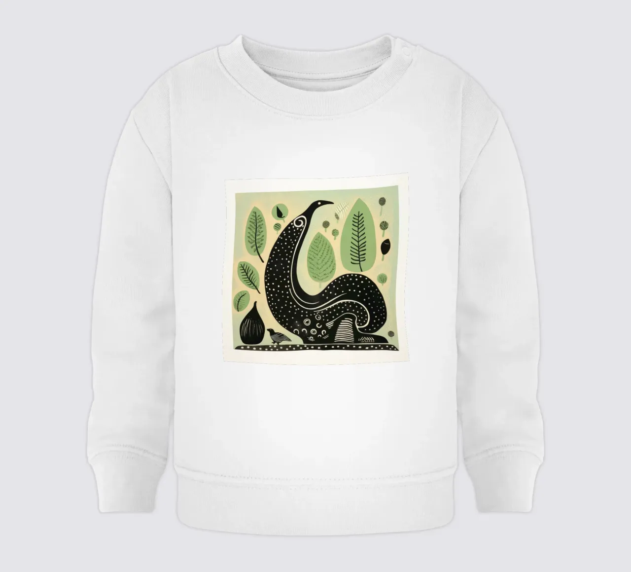 Lumaca verde 1 felpa neonato da Minimal Animal Art