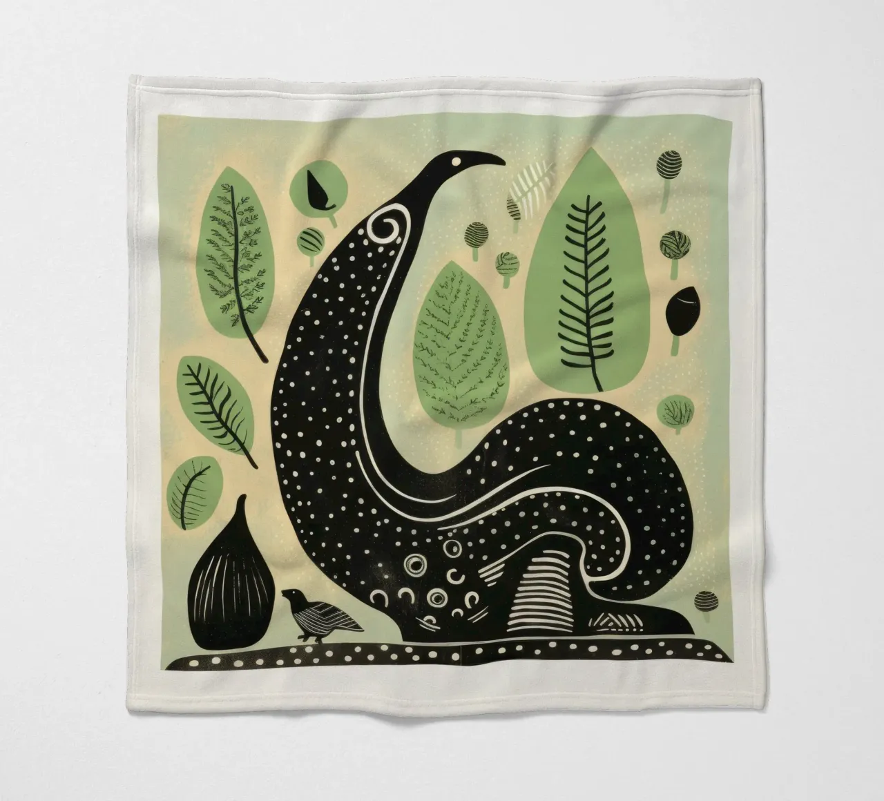 Lumaca verde 1 coperta in pile da Minimal Animal Art