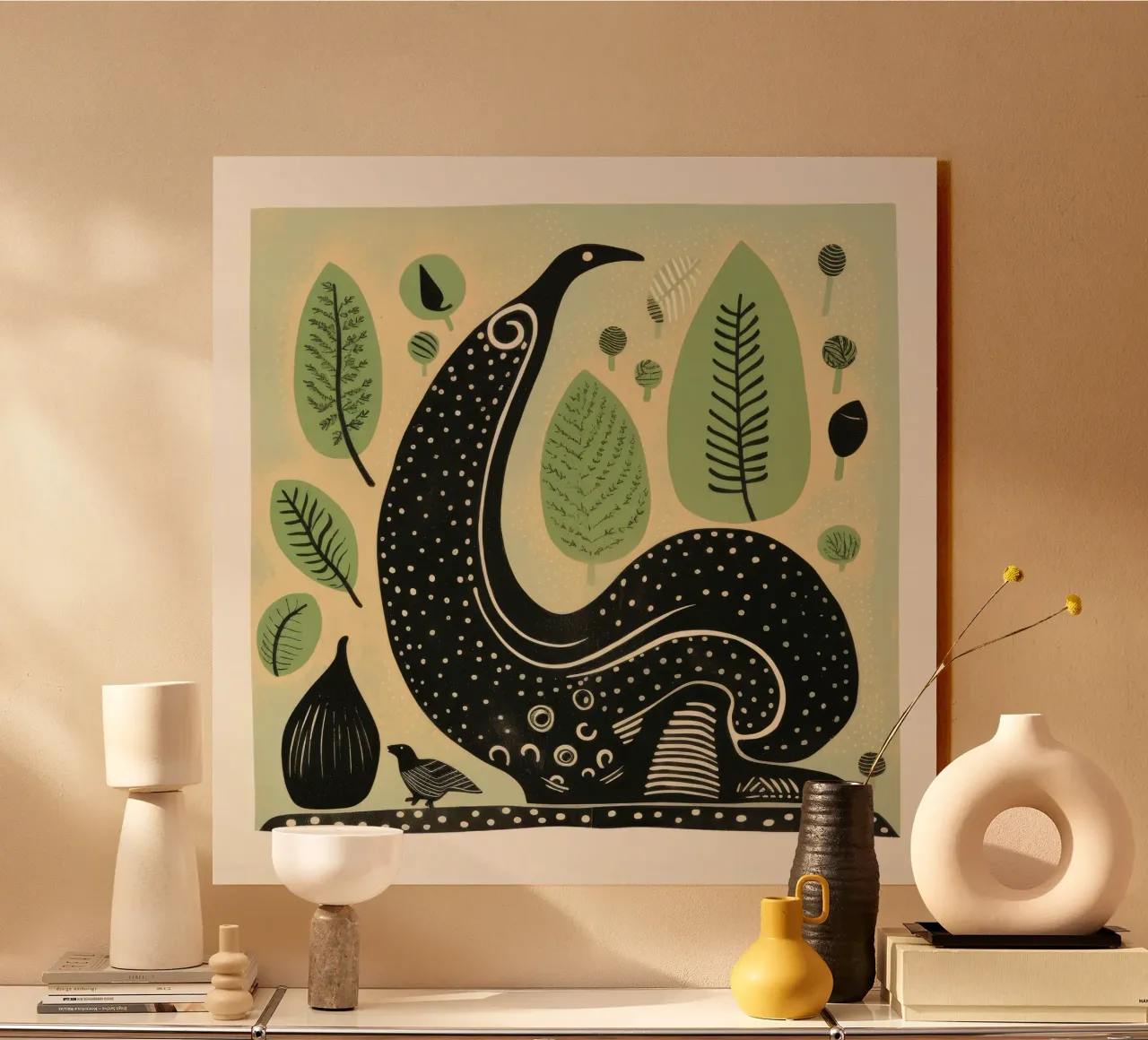 Lumaca verde 1 alluminio dibond da Minimal Animal Art