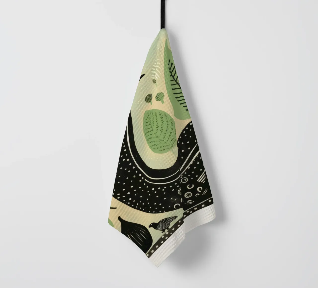 Lumaca verde 1 canovaccio da cucina da Minimal Animal Art