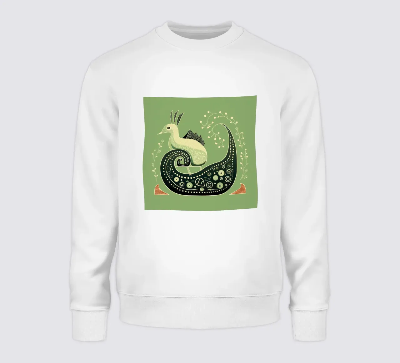 Green Slug 2 sweatshirt by Minimal Animal Art