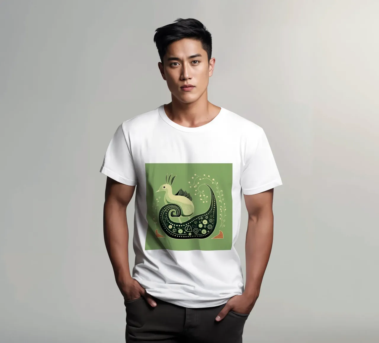 Lumaca verde 2 t-shirt da Minimal Animal Art