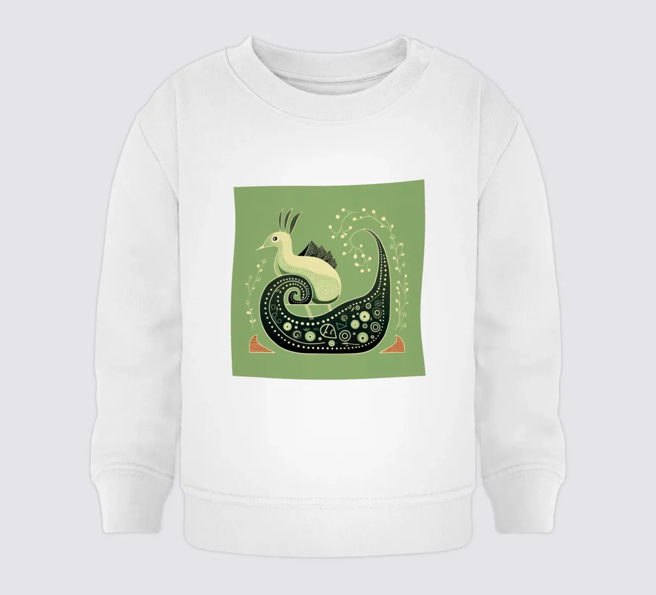 Lumaca verde 2 felpa neonato da Minimal Animal Art