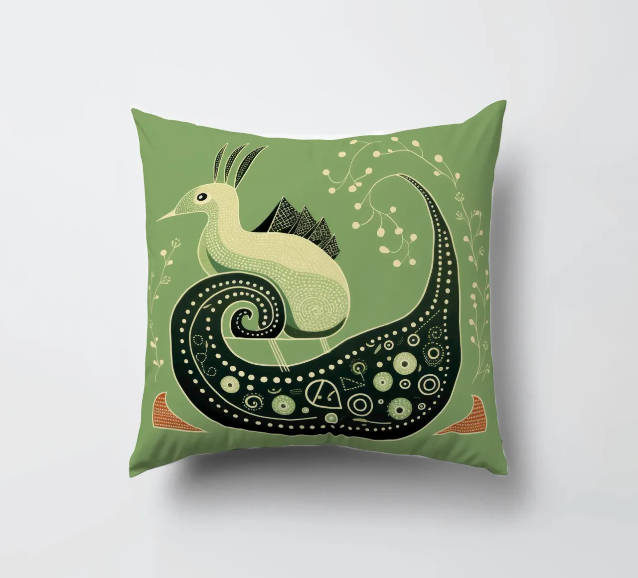 Lumaca verde 2 cuscino da Minimal Animal Art