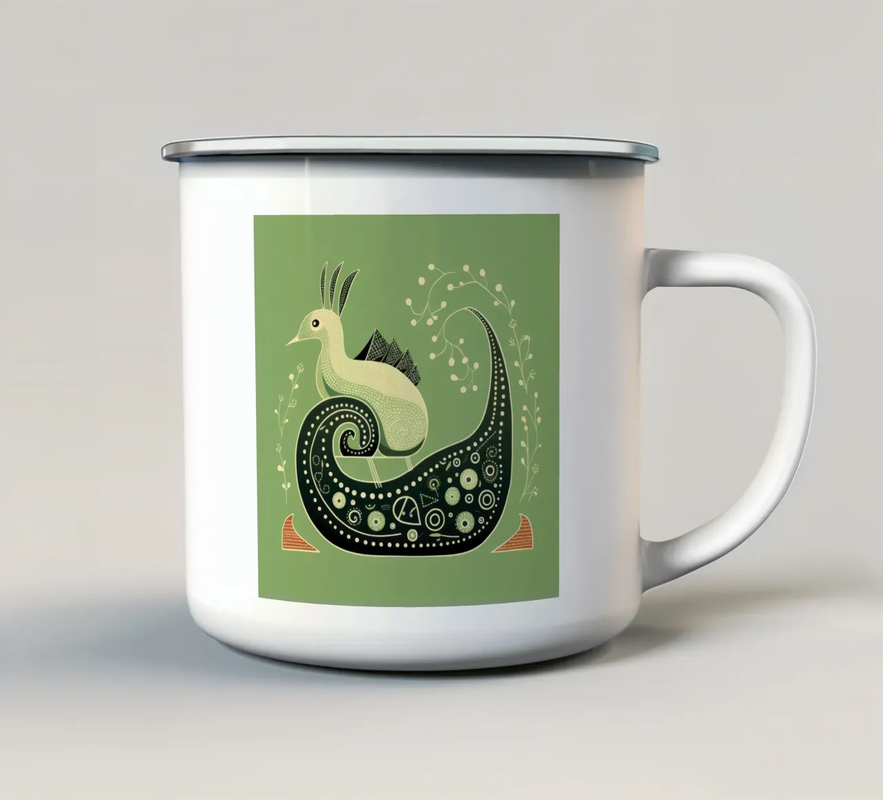 Lumaca verde 2 tazza in smalto da Minimal Animal Art