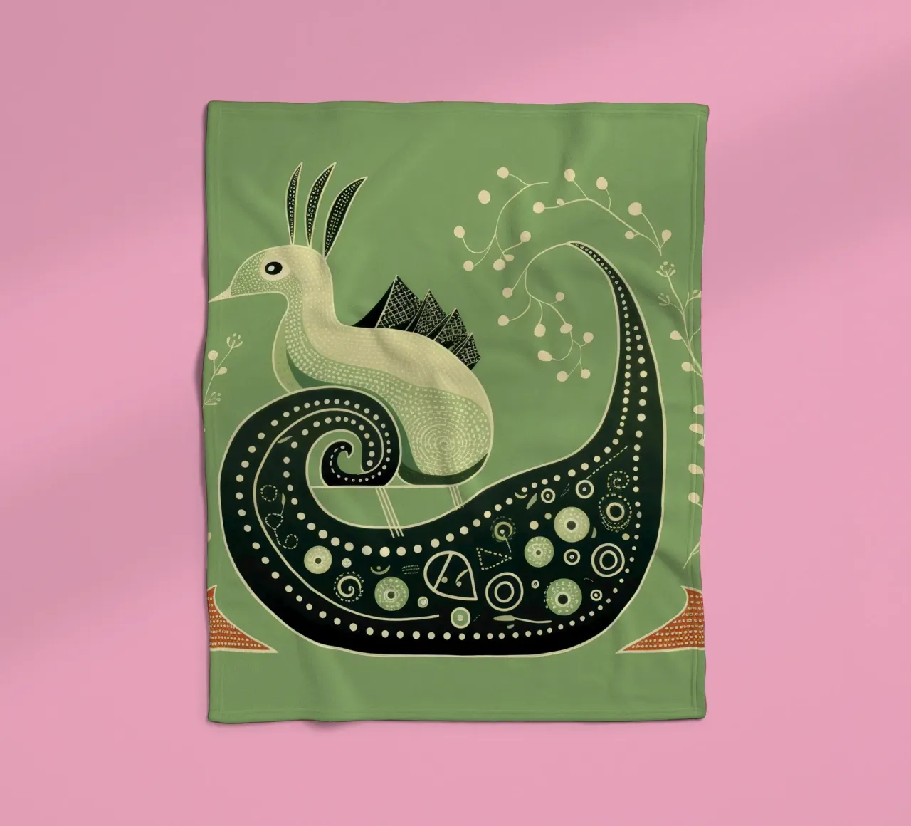 Lumaca verde 2 coperta in pile da Minimal Animal Art