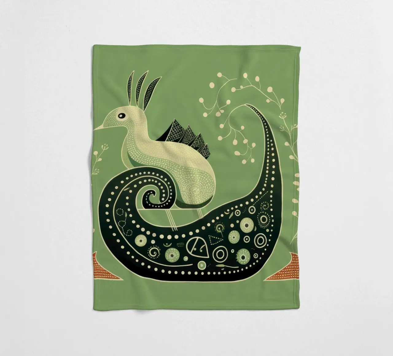 Lumaca verde 2 coperta in pile da Minimal Animal Art