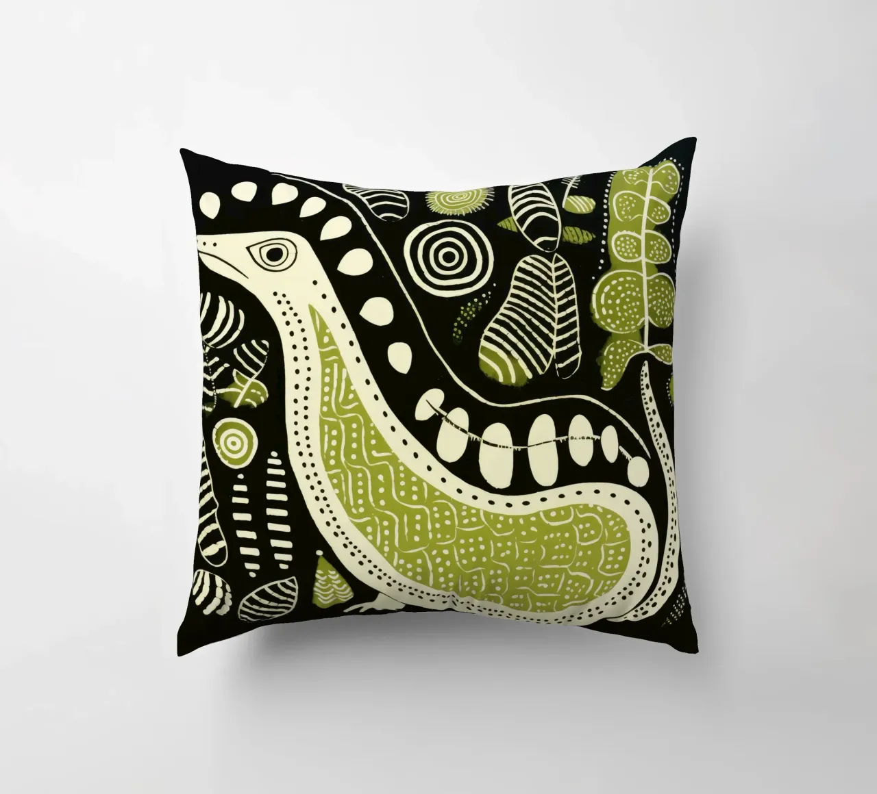 Lumaca verde 3 cuscino da Minimal Animal Art