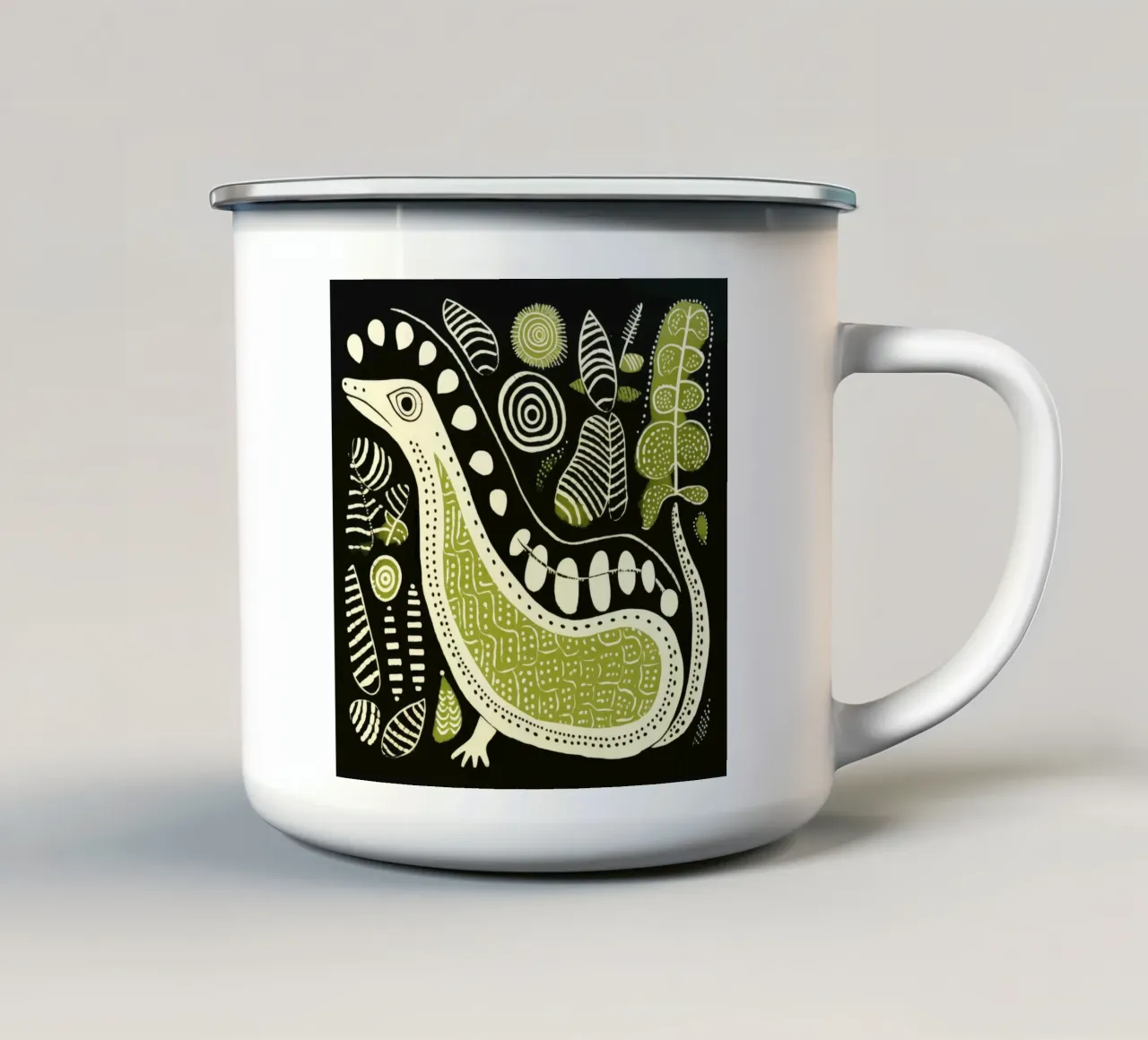 Lumaca verde 3 tazza in smalto da Minimal Animal Art