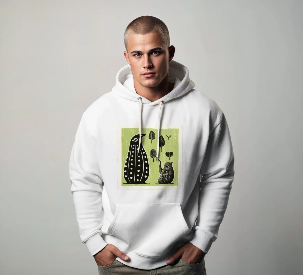 Lumaca verde felpa con cappuccio da Minimal Animal Art