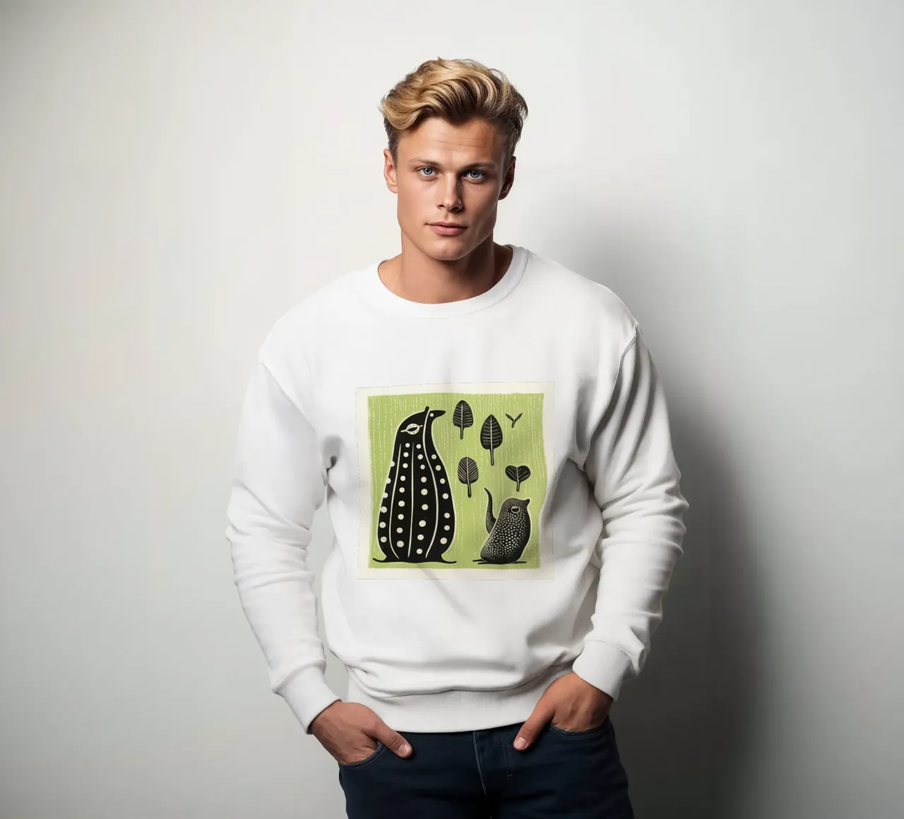 Lumaca verde 4 felpa da Minimal Animal Art