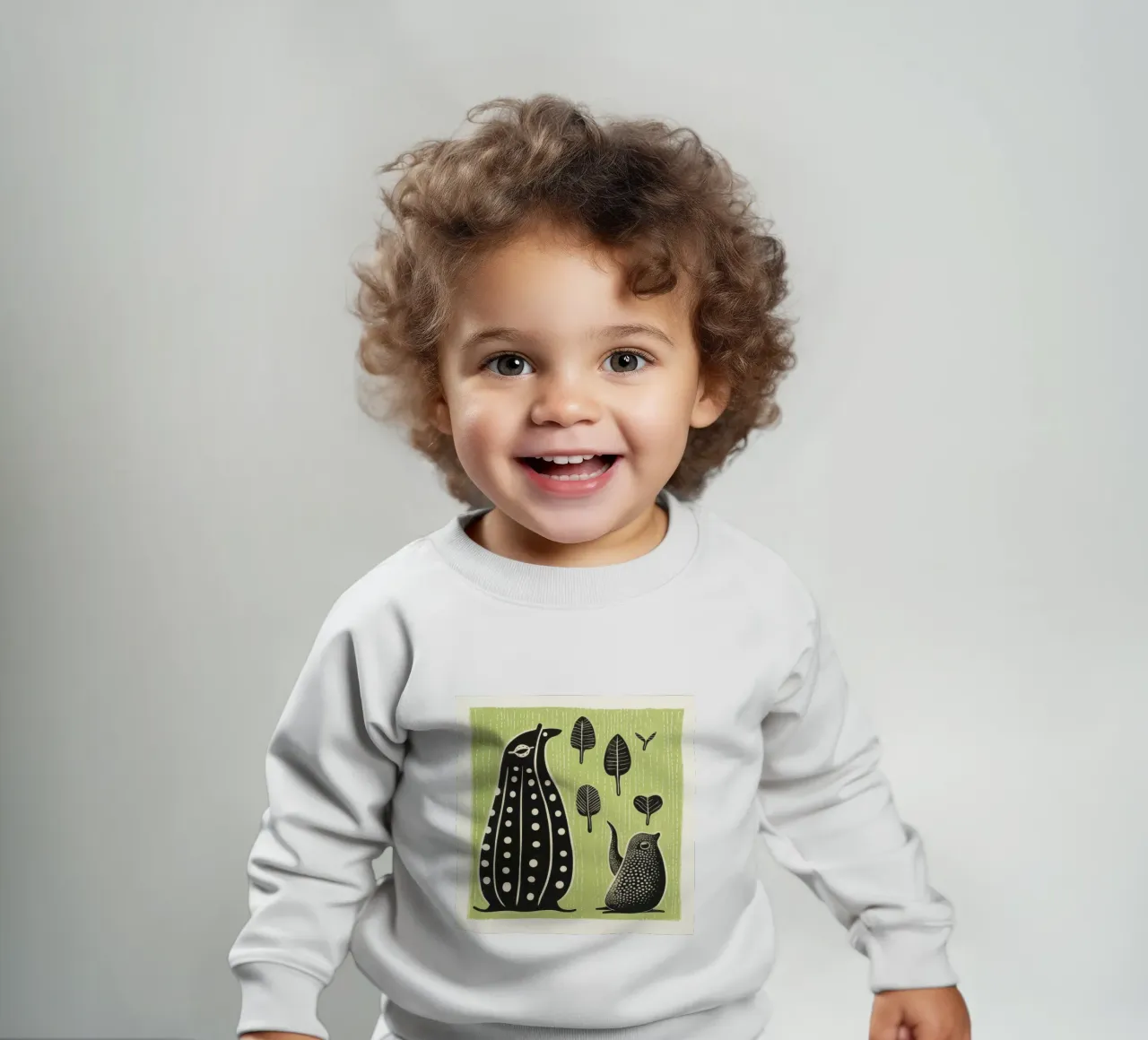 Lumaca verde 4 felpa neonato da Minimal Animal Art