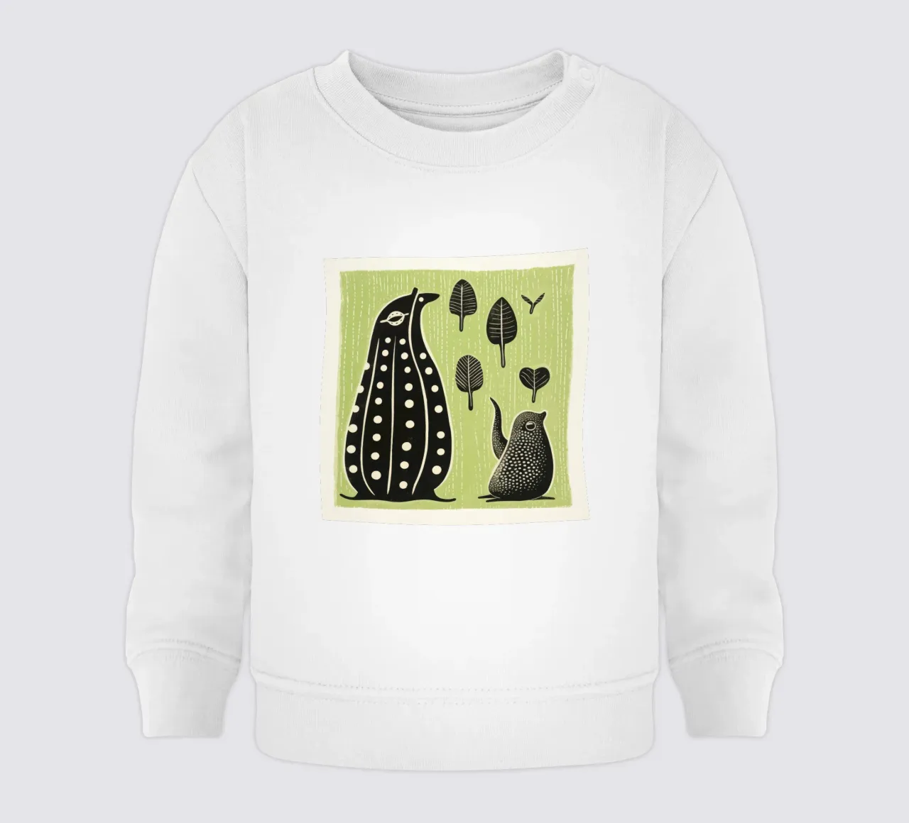 Lumaca verde 4 felpa neonato da Minimal Animal Art