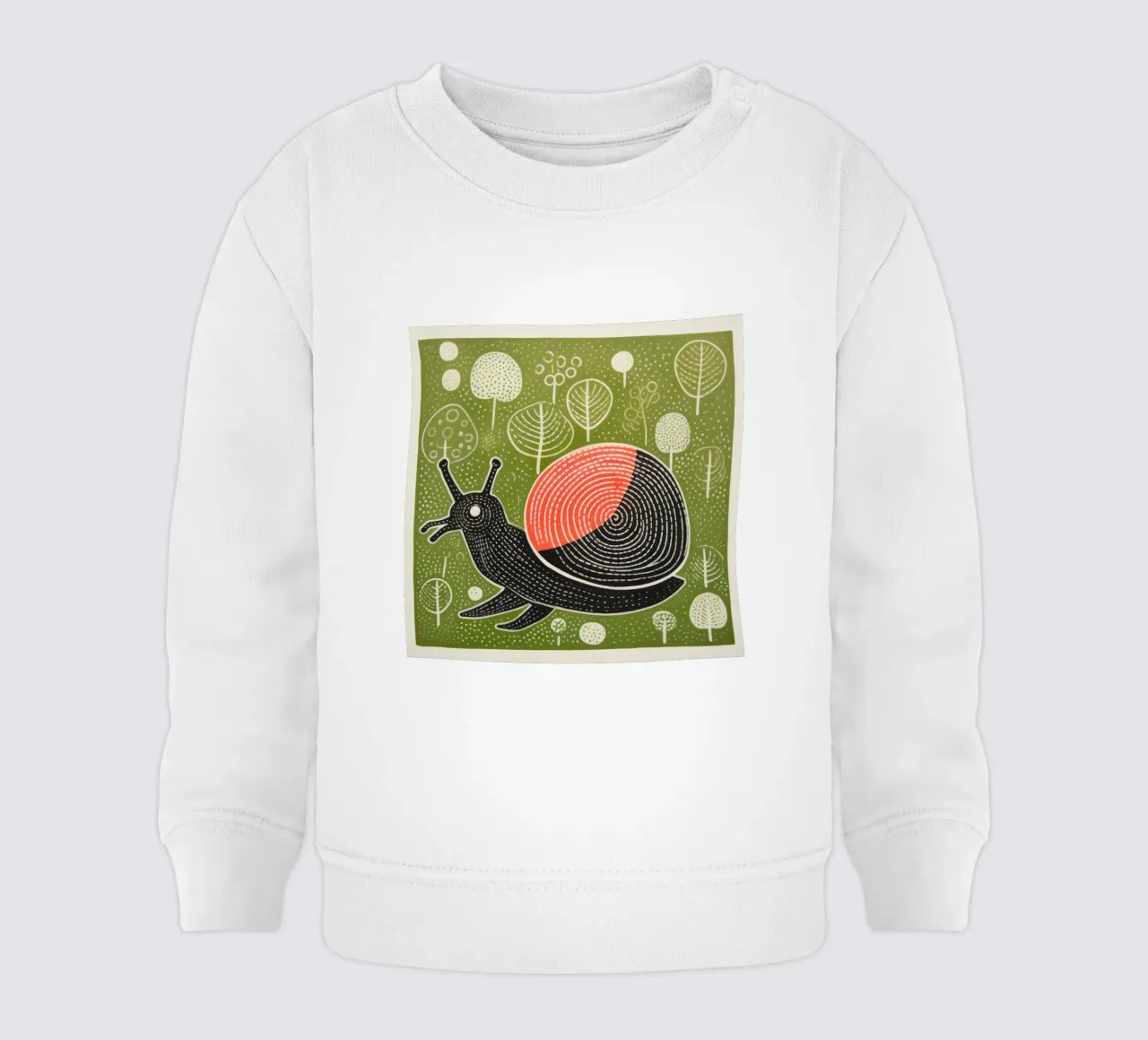 Lumaca verde 1 felpa neonato da Minimal Animal Art