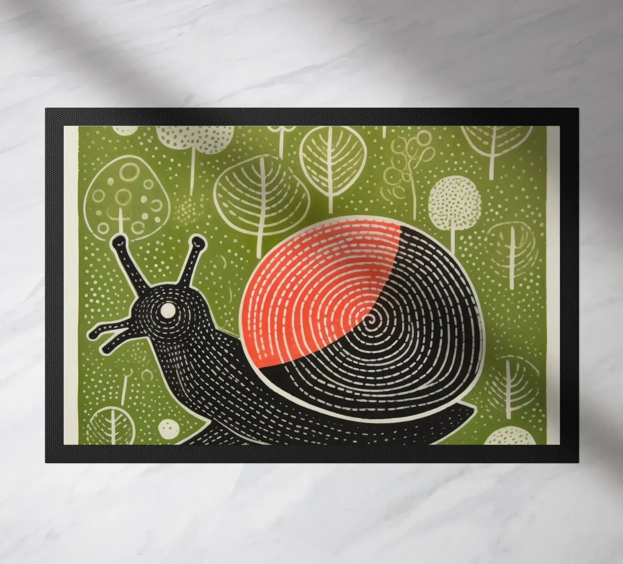 Lumaca verde 1 zerbino da Minimal Animal Art